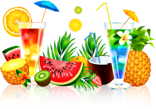 Tube Boissons, Cocktails Png, Fruits - Vector Cocktail Png