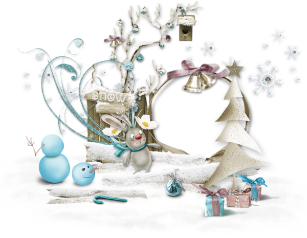 Cadre Noël, hiver, cluster . Winter frame, Christmas png