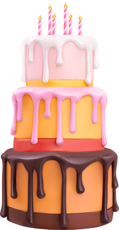 Gâteau d'anniversaire png, bougies . Birthday cake png