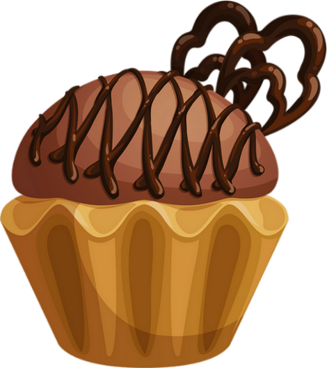 Cupcake au chocolat png - Chocolate cupcake : drawing