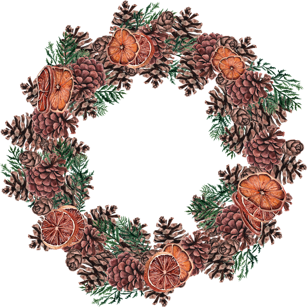 Couronne de Noël png, tube - Corona de Navidad png