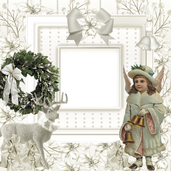 ❄️ Cadre photo Noël, hiver - Christmas frame png, QP ❄️