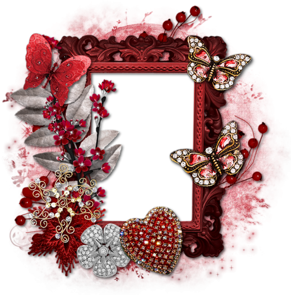 ♥ Cadre St Valentin png, cluster . Valentine frame png ♥