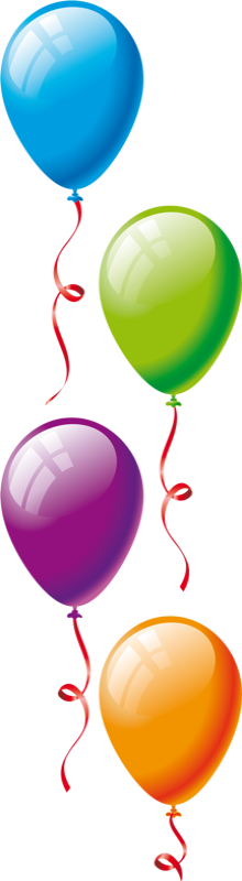 Ballons rouges png, tube - Red balloons clipart, birthday