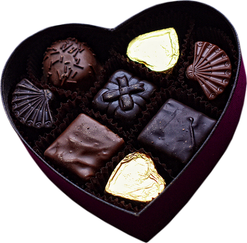 Chocolats Pour La St Valentin Boite En Coeur Png Heart