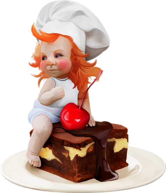Dessin png petit marmiton, tube gourmandise, gâteau