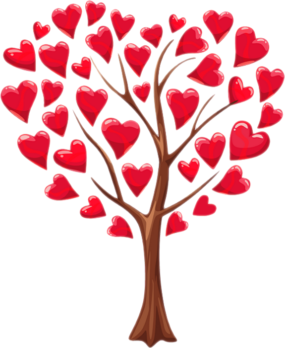 ♥ Arbre png, coeurs, tube St Valentin - Tree png, hearts ♥