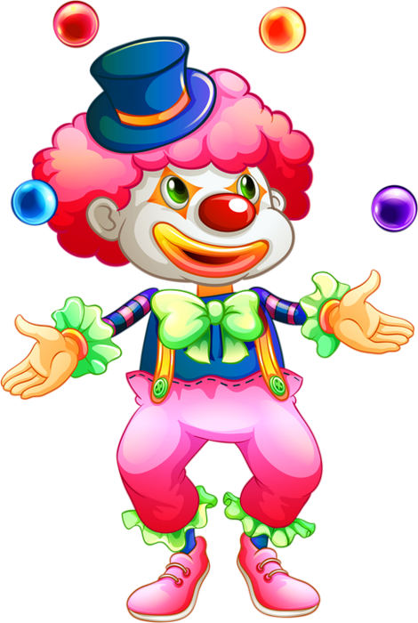 Clown Colored Png Transparent - Pagliaccio - Payaso