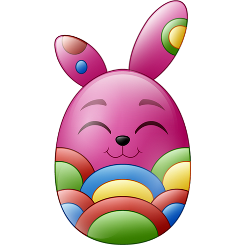 ✿ Tube oeuf de Pâques png ; Easter egg clipart, bunny ✿