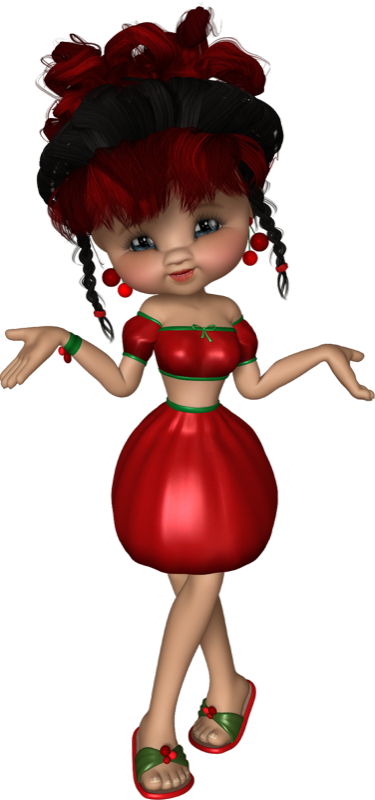 - Tube cookie, cerise, fruit, png - Cherries girl poser -
