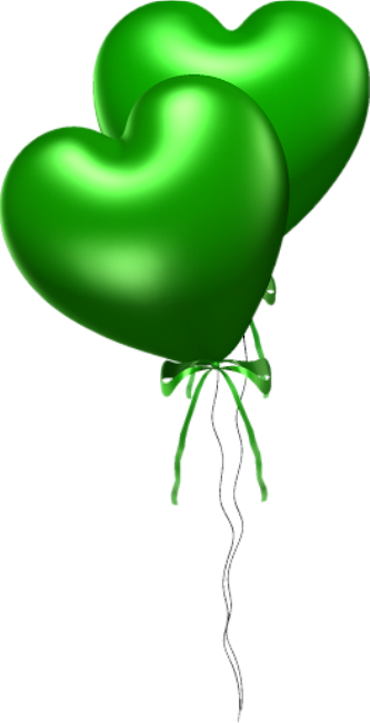 Ballons d'anniversaire verts - Birthday balloons