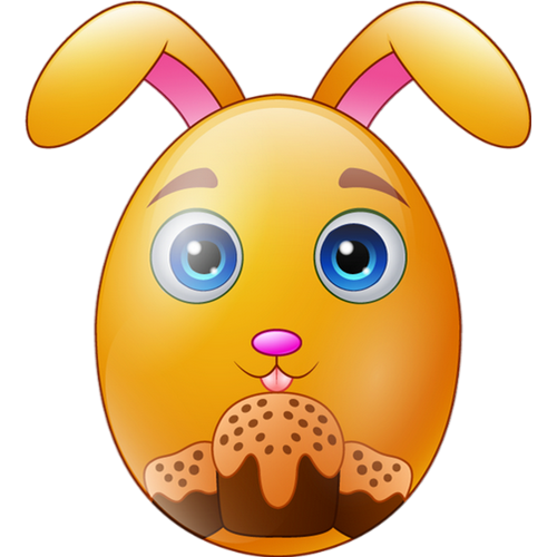 ✿ Tube oeuf de Pâques png, lapin _ Easter egg clipart ✿