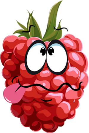 Fruit : cartoon - Raspberry clipart - Frambuesa png