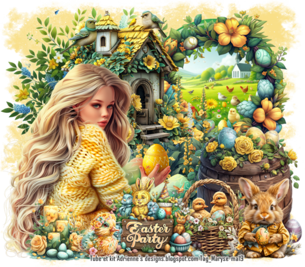 ✿ Tuto & création Pâques de Maryse_Easter image png ✿