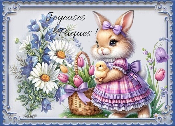 ✿ Joyeuses Pâques, création de Martine - Easter image ✿