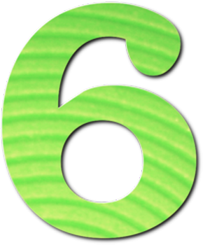 Chiffre png, numéro 6 Six number png Número png