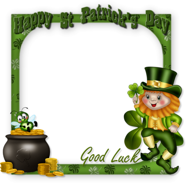 ♣ Cadre Saint Patrick St Patricks Day Frame Png ♣