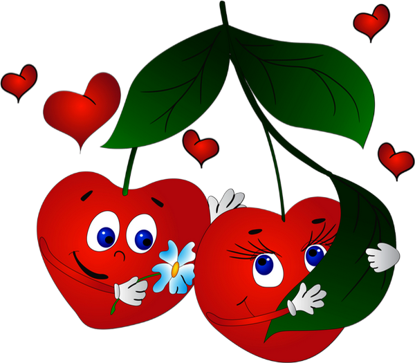 Tube fruit, cerises png, dessin_Cherries drawing, cartoon