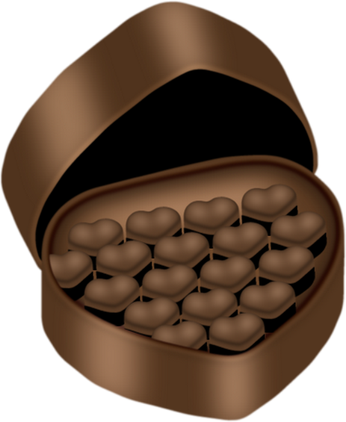 Chocolats De La St Valentin Boite En Coeur Tube Png