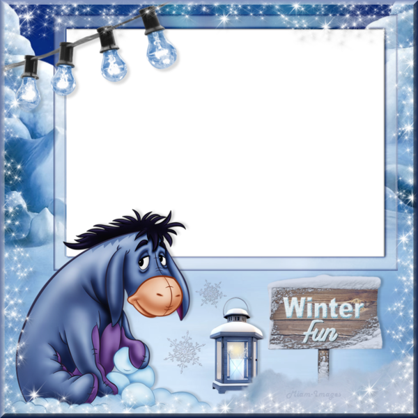 ❄️ Cadre png hiver, Bourriquet - Winter frame png ❄️