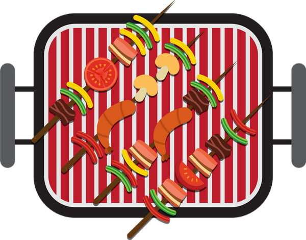 Dessin gril barbecue, brochettes, grillades, BBQ clipart Gril barbecue, dessin png, BBQ party, grillades, clipart