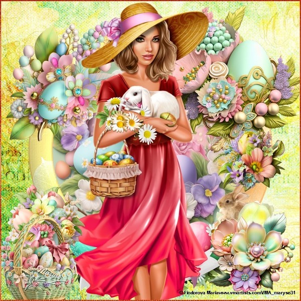 ✿ Création Pâques de Maryse - Easter image, spring ✿