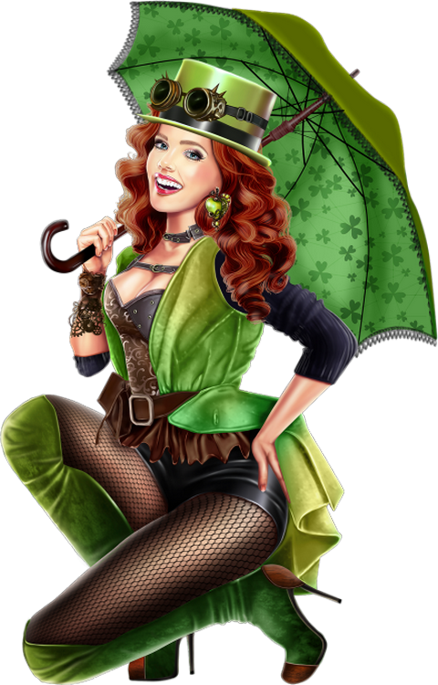 ♣ Femme Stpatrick Tube Png ♣ Stpatricks Day Girl Png ♣