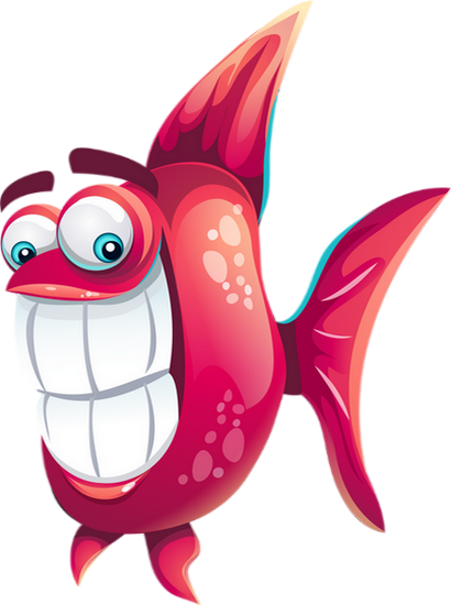 clipart de poisson drôle