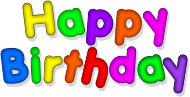 Bougie anniversaire lettres Happy Birthday multicolore et doré