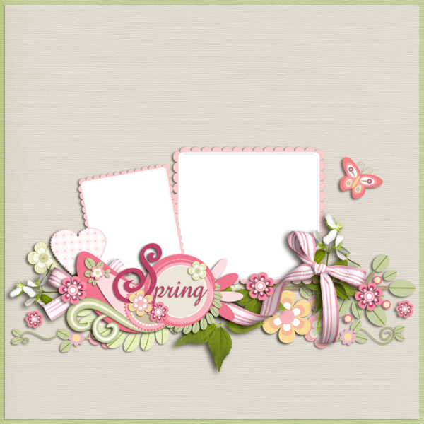 Cadre frame printemps spring frame marco Rahmen png Centerblog
