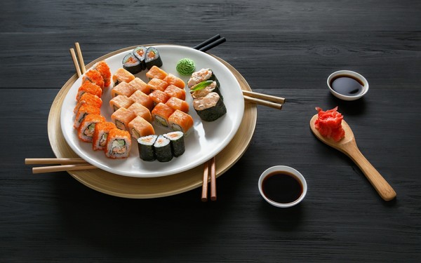 Fond d'écran aliments d'Asie, sushi . Asia food wallpaper