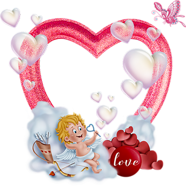 ♥ Cadre St Valentin png . Valentine cluster frame png ♥