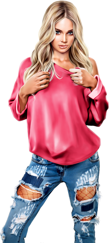 Tube femme png, blonde _ Mujer png _ Woman clipart 