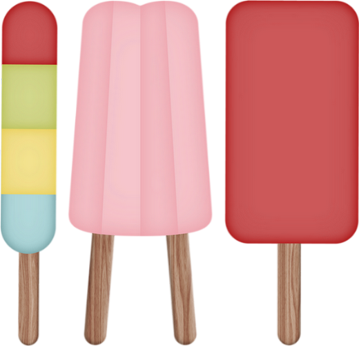 Glaces Clipart Scrapbook Ice Pops Popsicles Png 6777