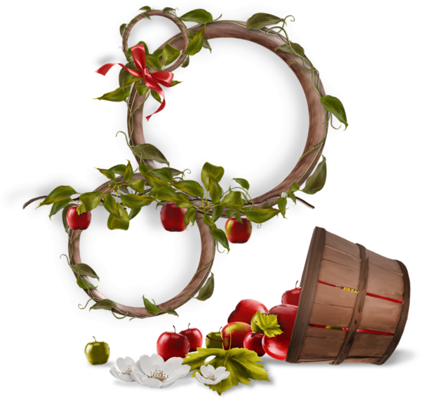 Cadres png, pommes - Apples, frame png - Manzanas