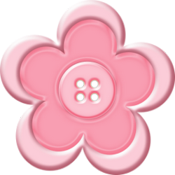 Elément scrap : bouton rose - Scrapbooking digitale