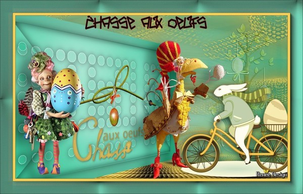 ✿ Pâques, chasse aux oeufs, création & TUTO Renée ✿