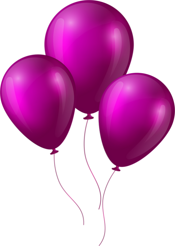Ballons De Rose Violet PNG , Anniversaire, Ballon, Des Ballons Fichier PNG  et PSD pour le téléchargement libre