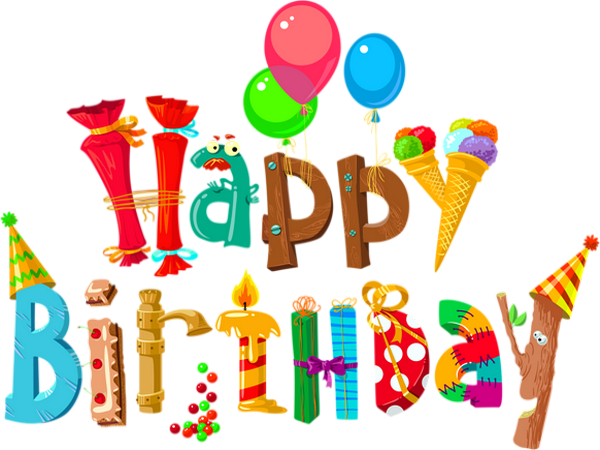 happy birthday multicolore anniversaire tube png miam images centerblog