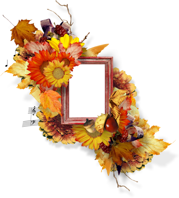 Cadre Automne Png Cluster Fall Autumn Frame Png