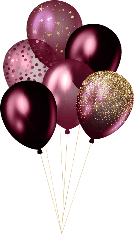 Ballons rouges png, tube - Red balloons clipart, birthday