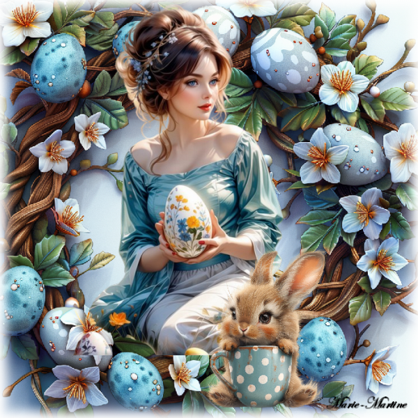 ✿ Pâques, création de Marie-Martine - Easter image ✿
