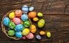 Fond d'écran Pâques : corbeille d'oeufs - Easter wallpaper