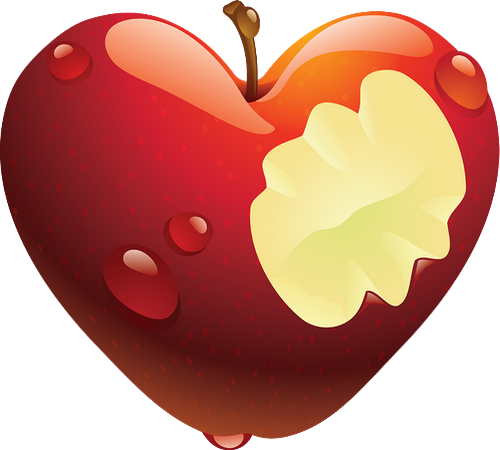 Pomme Png Tube Coeur Apple Heart Manzana Png