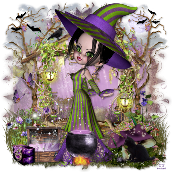 Créa Halloween : Sorcière Cookie - Witch - Hexe Png