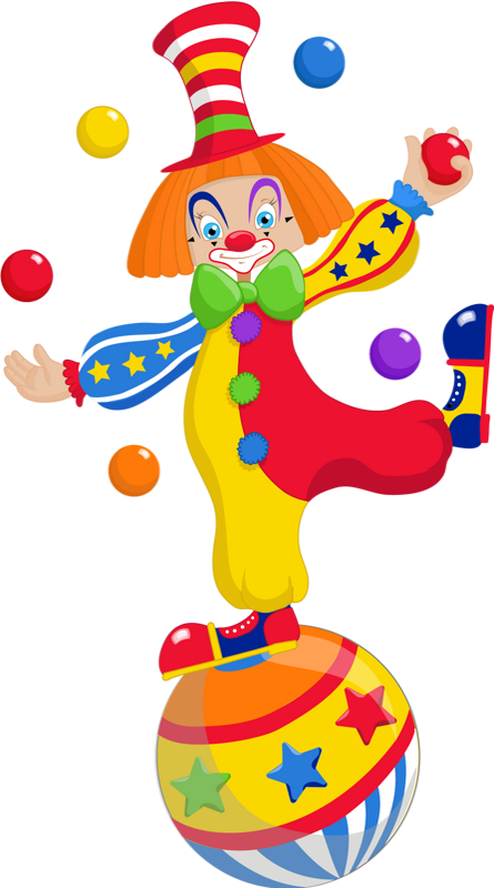 Cirque Anniversaire Tube Clown Png Circus Clipart