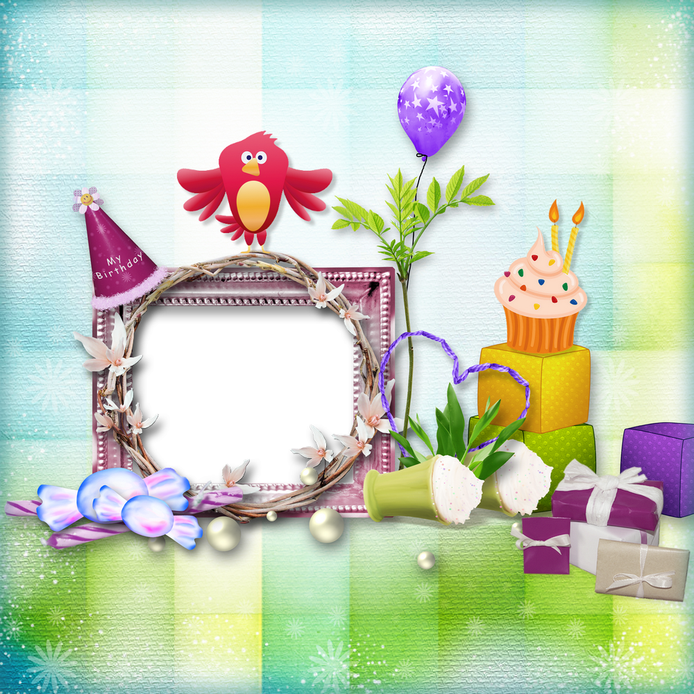 Cadre anniversaire png / Birthday frame / Marco png