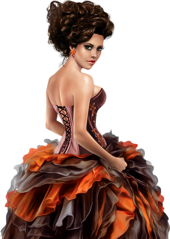 Tube Png Femme Jolie Robe Pretty Woman Drawing Png