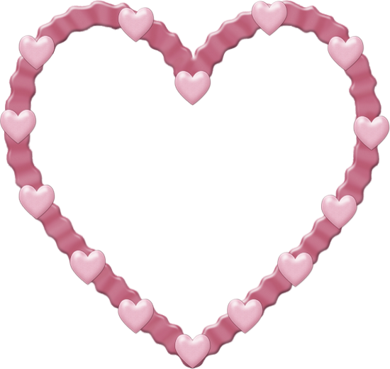 Cadre en coeur png, rose - Heart png - Herz png