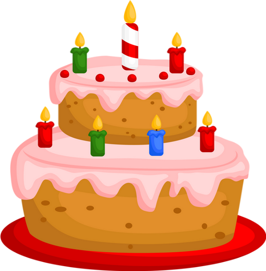 Anniversaire gâteau png bougies Birthday cake clipart